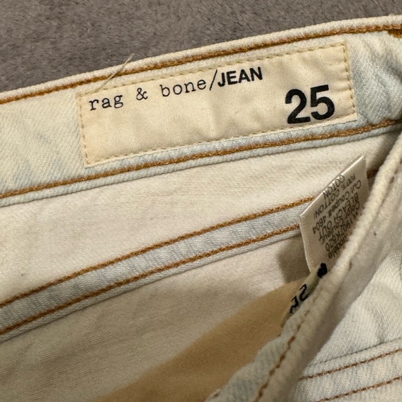 Rag & Bone Jean White Denim Cut Off Shorts Women's Size 25 Frayed Hem - Picture 2 of 10